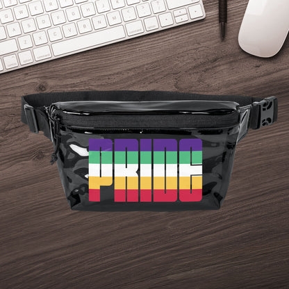 Black Smoke Black One size Neurodivergent Pride Clear Fanny Pack