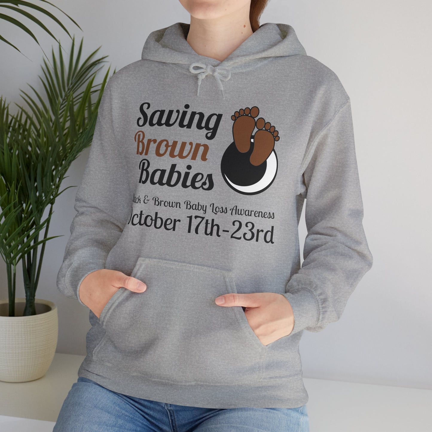 Quietly United in Loss Together Non-Profit / Saving Brown Babies Charity Sweatshirt à capuche, Grossesse et sensibilisation à la perte du nourrisson