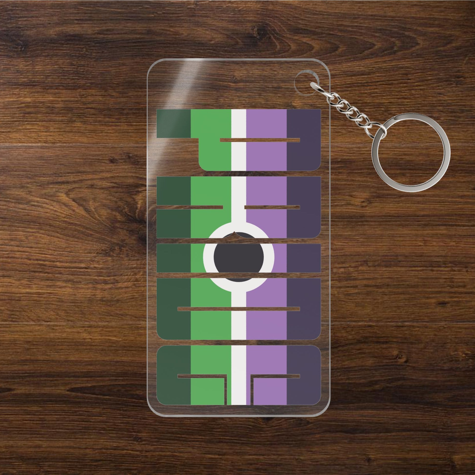 1.18'' x 2.36'' Transparent Voidpunk Pride Keychains