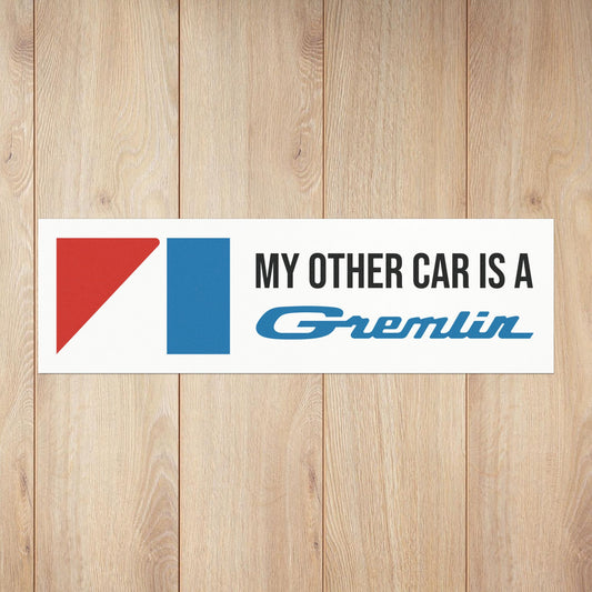 My Other Car is a Gremlin, AMC Blue Logos Custom Car Magnet