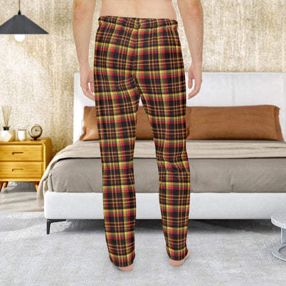 Men’s Black, Red & Yellow Gurnee IL Pajama Pants