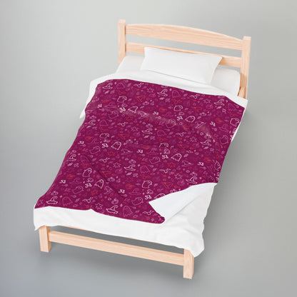 Lesbian Pink Pride Halloween Velveteen Plush Blanket