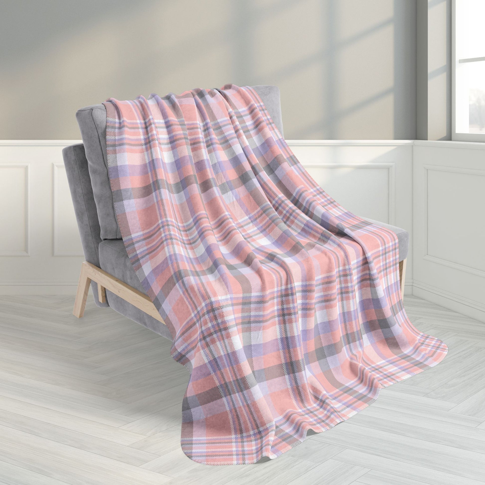 Cupioromantic Pride Plaid Fleece Sherpa Blanket