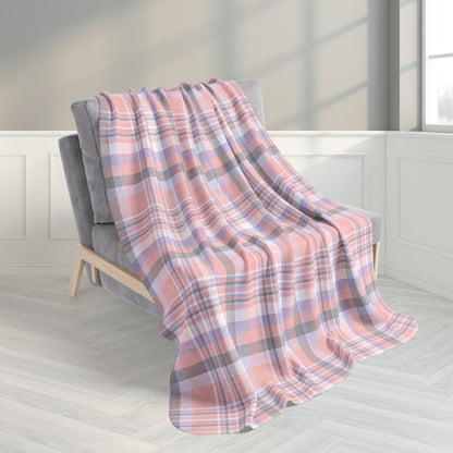 Cupioromantic Pride Plaid Fleece Sherpa Blanket