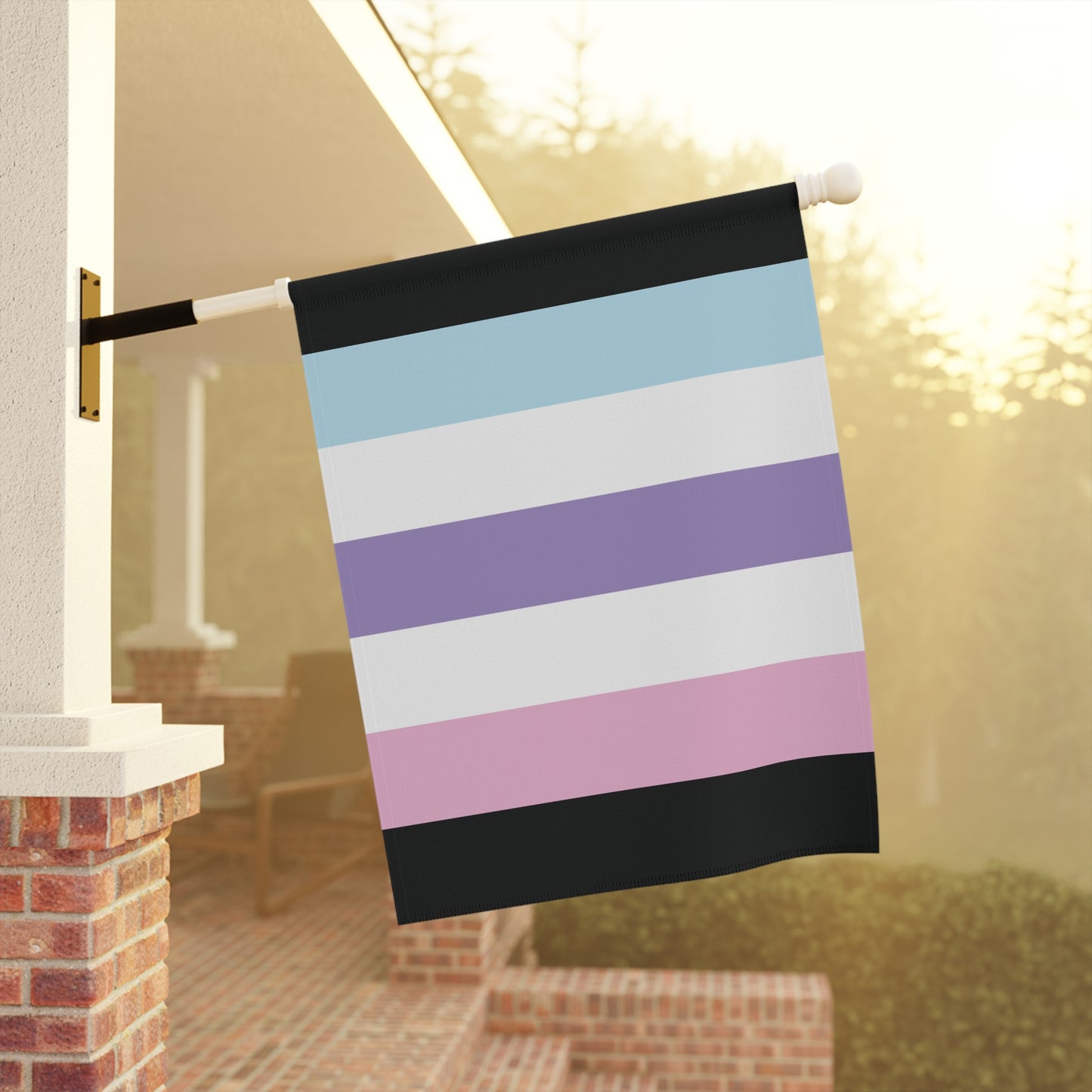 Androgyne Pride Pastel Garden Flag Banner