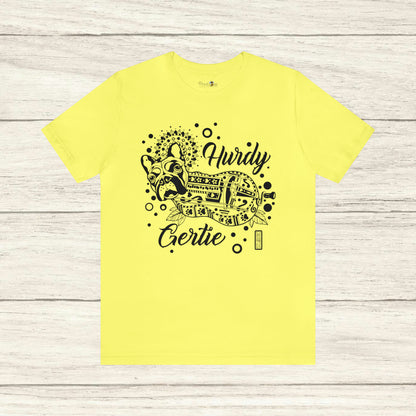 Hurdy Gertie Tee, Chemise Frenchton Dog Line Art