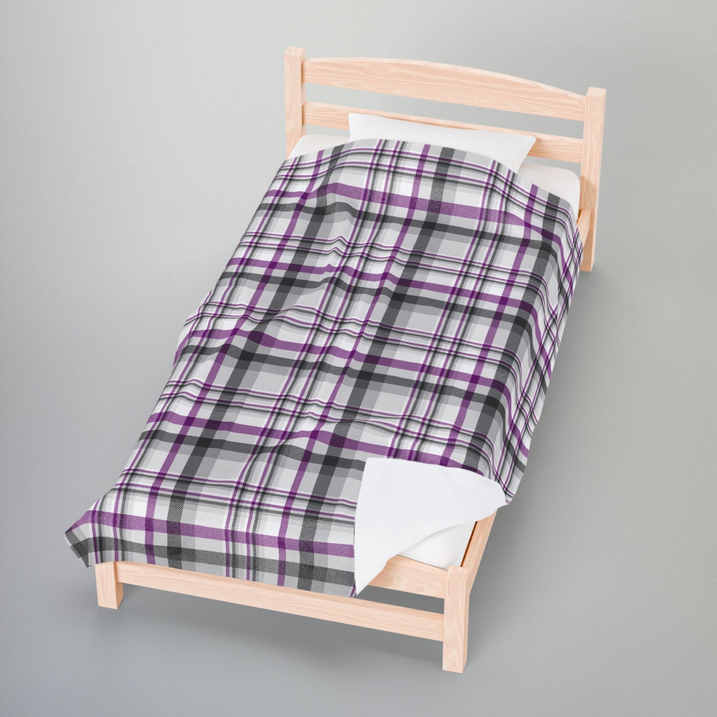 Asexual Pride Plaid Velveteen Plush Blanket