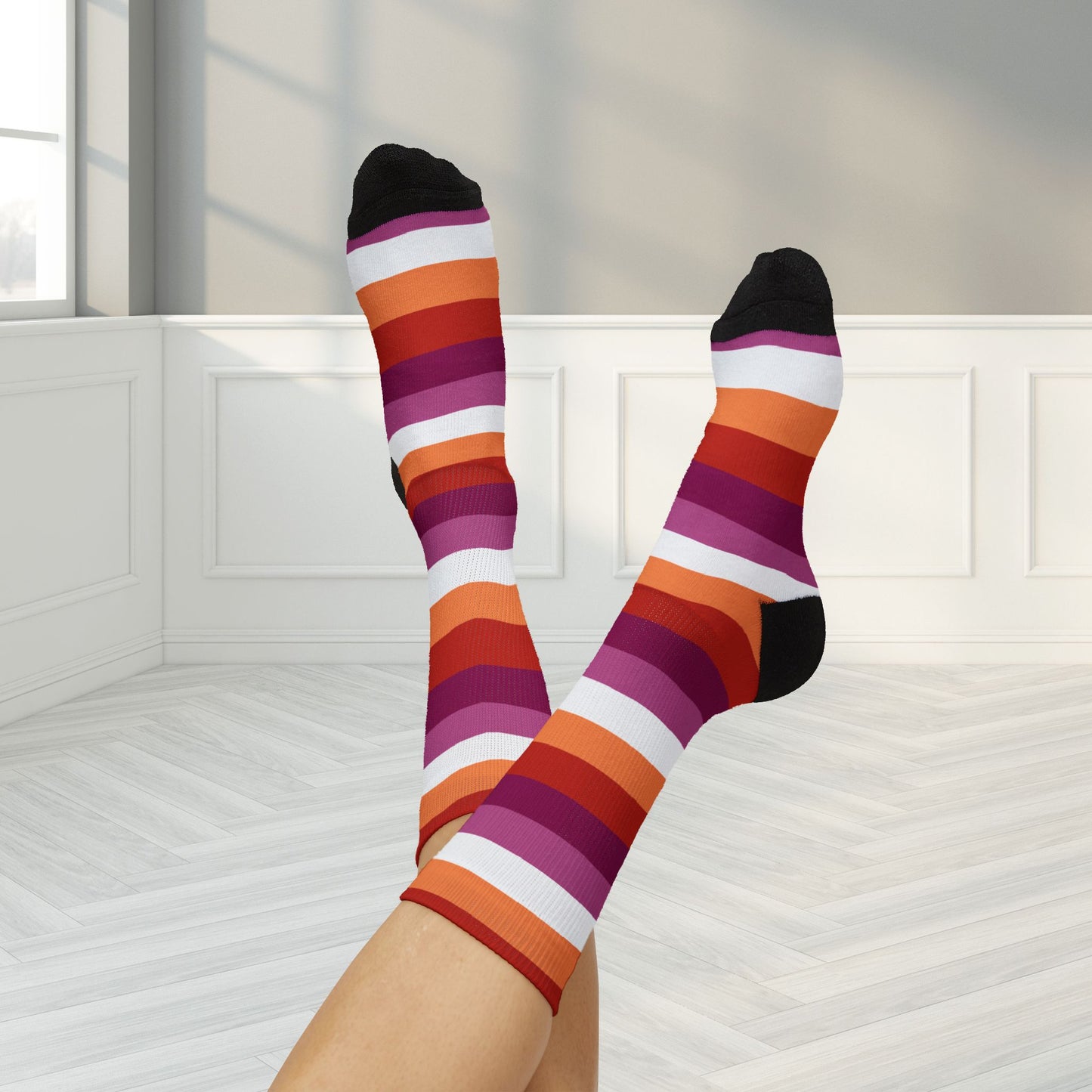 M Lesbian Pride Socks