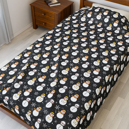 Bear Pride Snowmen Velveteen Plush Blanket