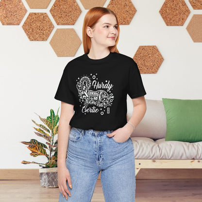 Hurdy Gertie Tee, Frenchton Dog Line Art Shirt