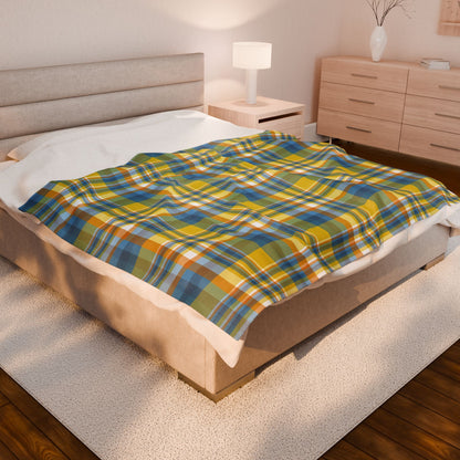 Aroace Pride Plaid Velveteen Plush Blanket