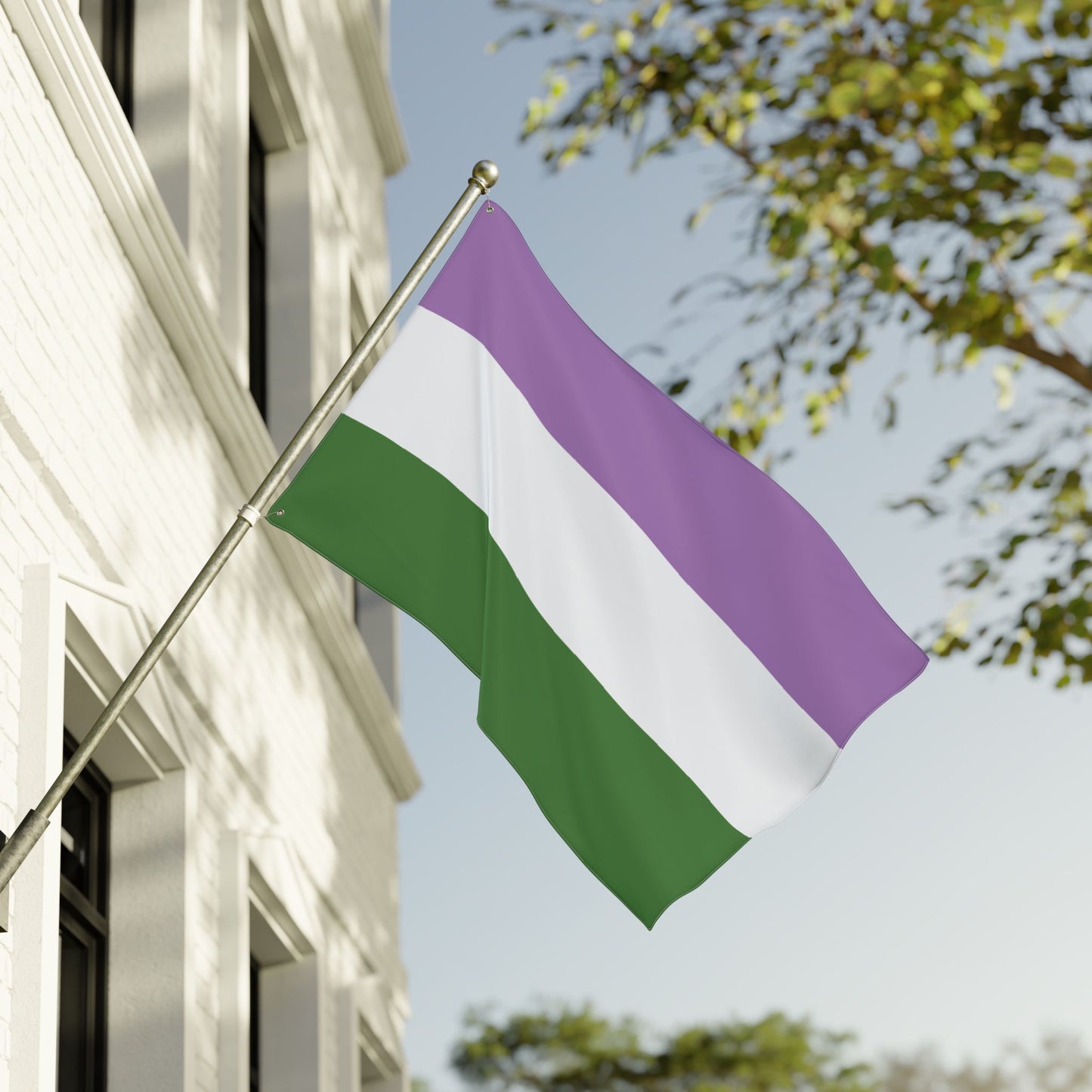 36'' × 60'' Genderqueer Pride Flag with Grommets