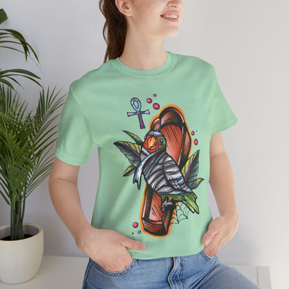 Mummy Lovebird Hand-Drawn & Hand-Colored Tee