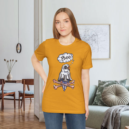 Ghost Lovebird Boo! Hand-Drawn & Hand-Colored Tee