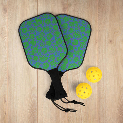 Green & Blue Tropical Pickleball Paddles