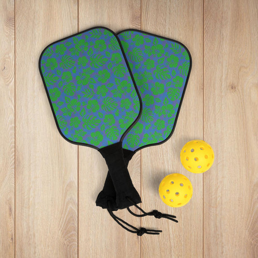 Green & Blue Tropical Pickleball Paddles