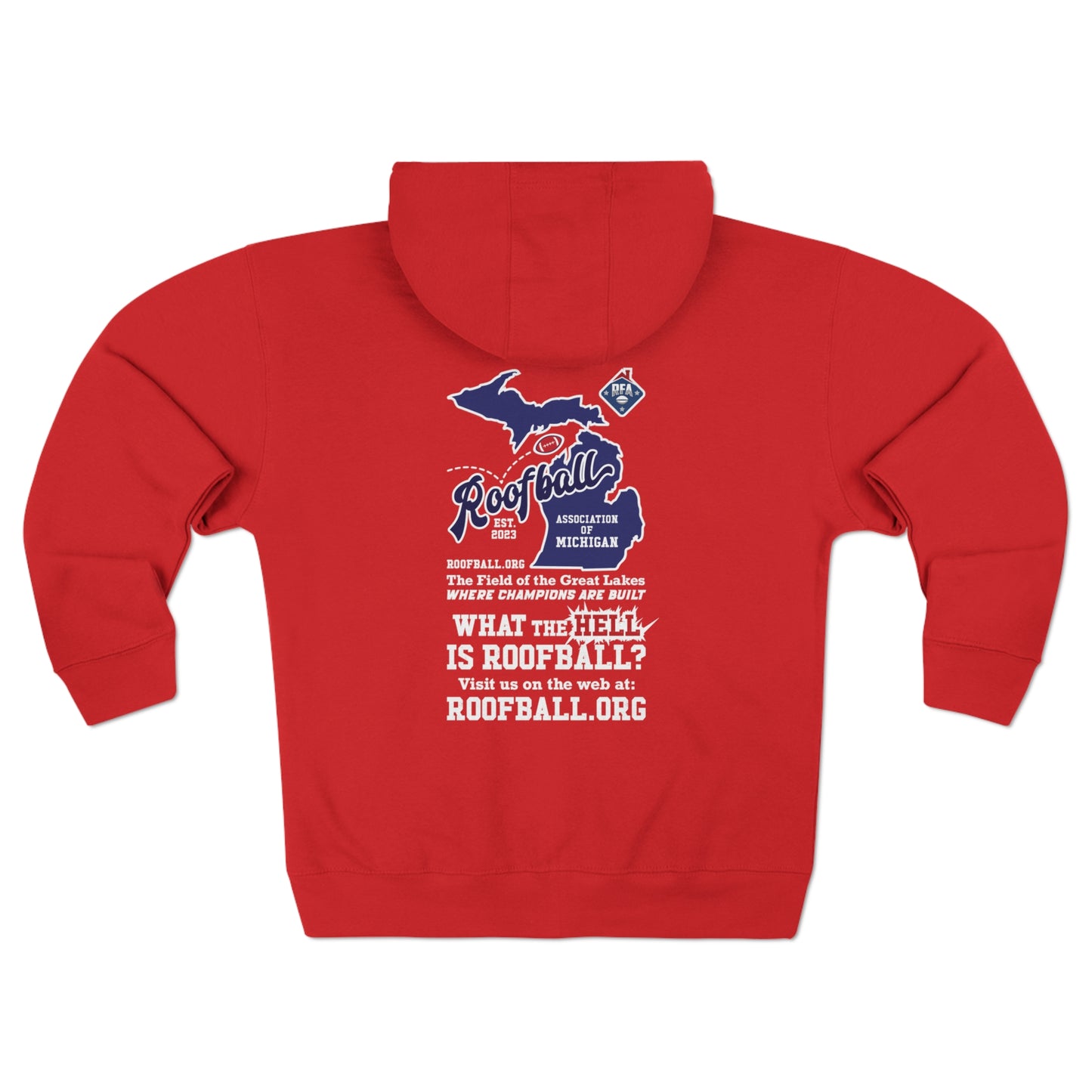 Roofball Association of Michigan's Crew Zip Hoodie