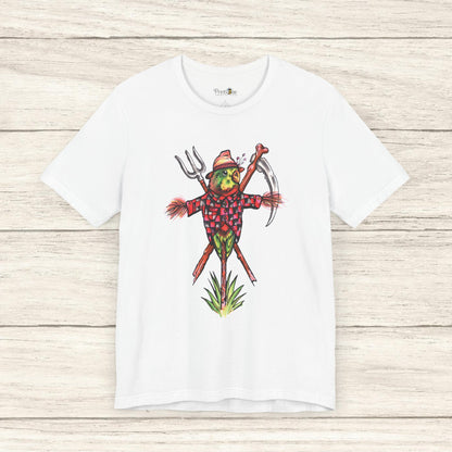 Scarecrow Lovebird, Hand-Drawn & Hand-Colored Tee