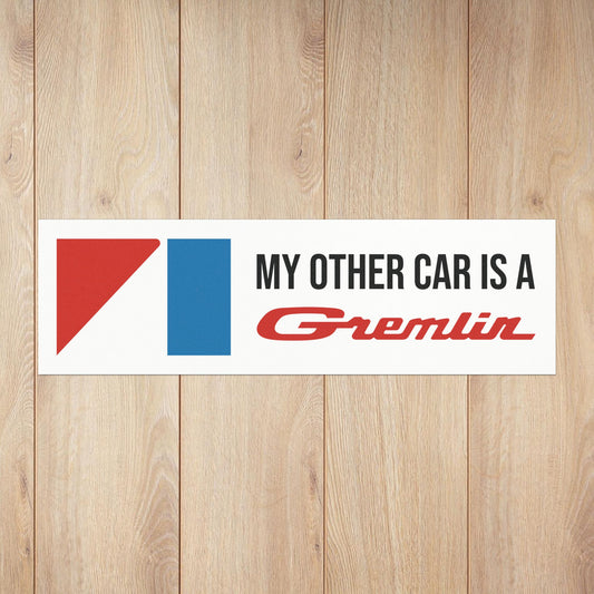 My Other Car is a Gremlin, AMC Red Logos Custom Car Magnet