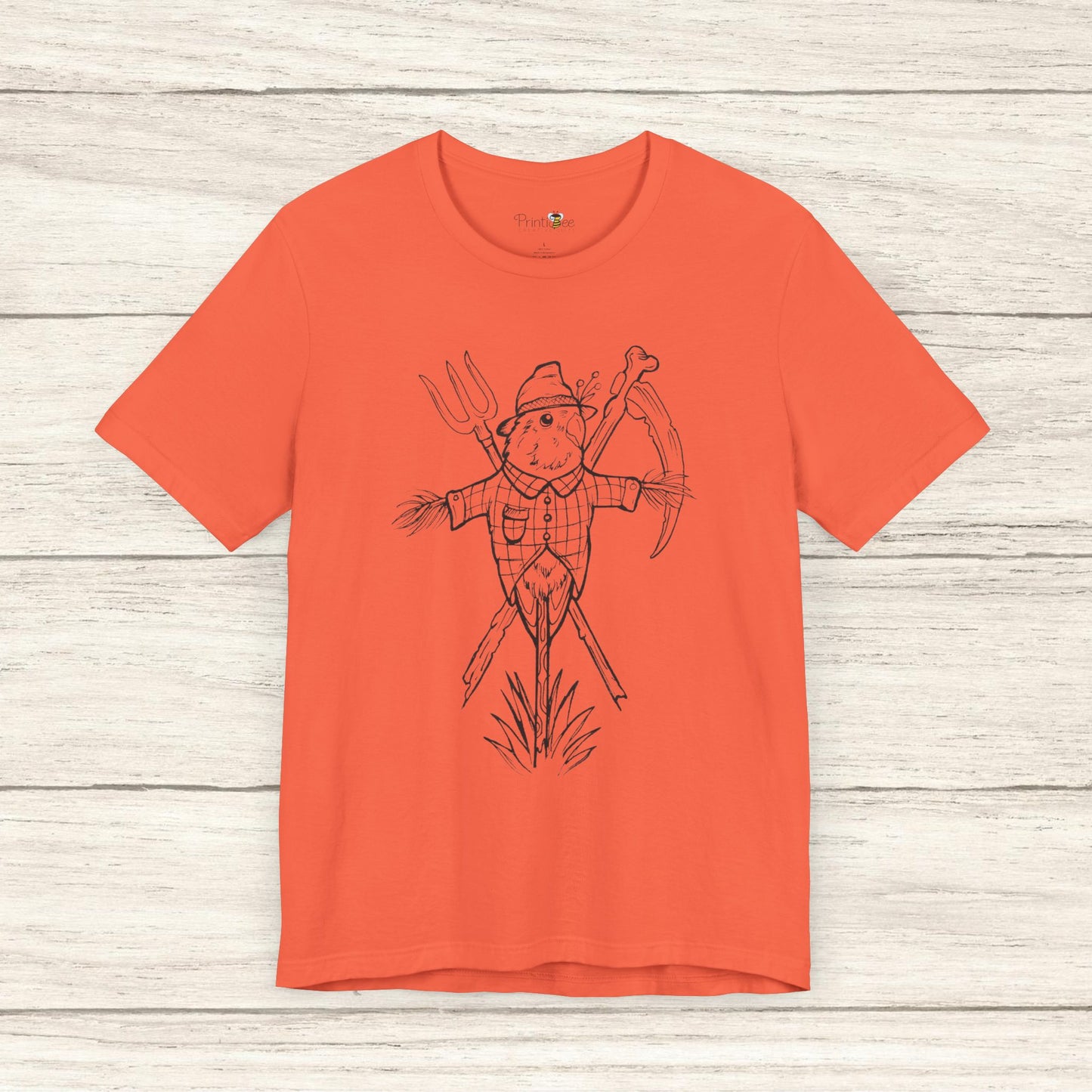 Scarecrow Lovebird, Line Art Tee