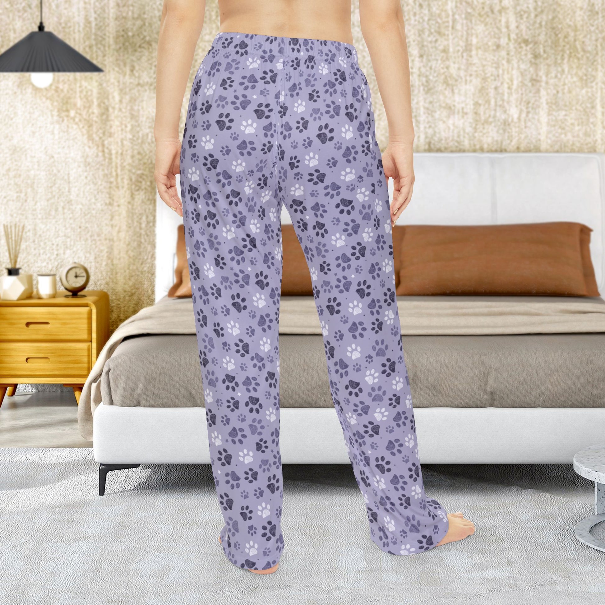 Women’s Lavender Paw Prints Pajama Pants