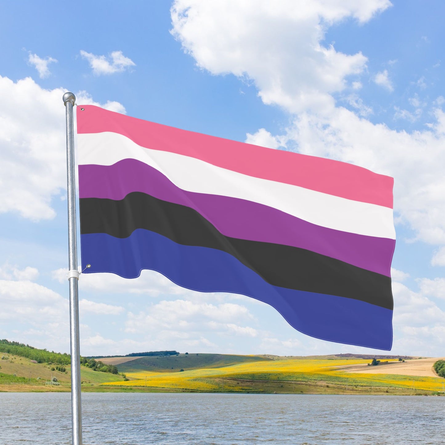 Genderfluid Pride Flag with Grommets