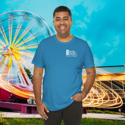 I Just Wanna Play Pickleball & Ride Roller Coasters Tee (BACK graphic) • Irvine Ondrey Engineering