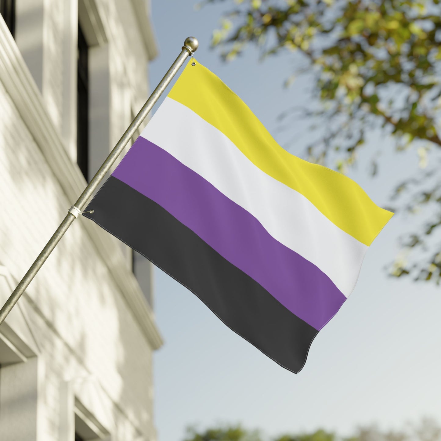 30'' × 40'' Non-Binary Pride Flag with Grommets