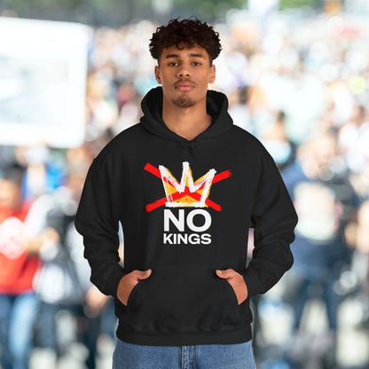 Black No Kings Protest Hoodie