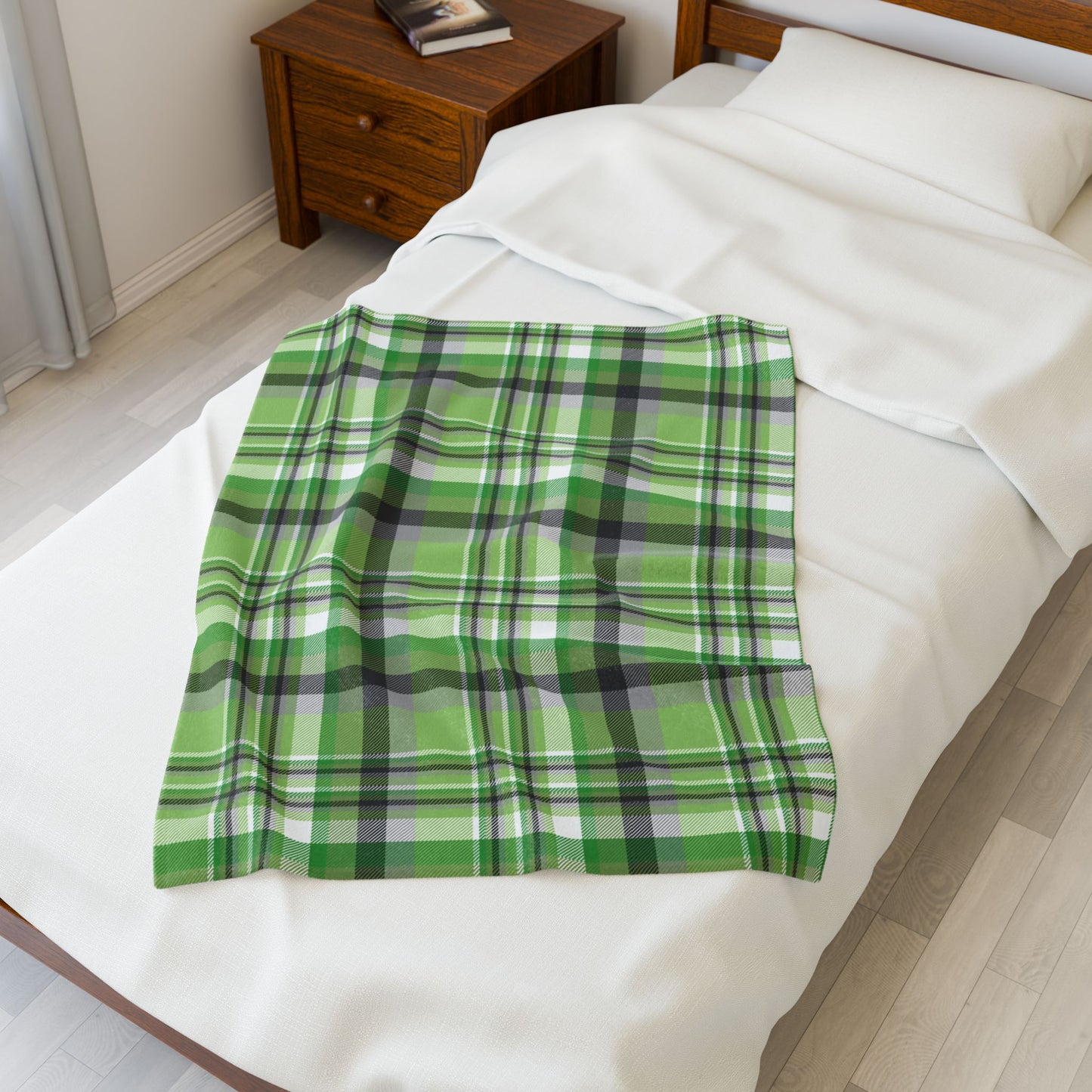 Aromantic Pride Plaid Velveteen Plush Blanket