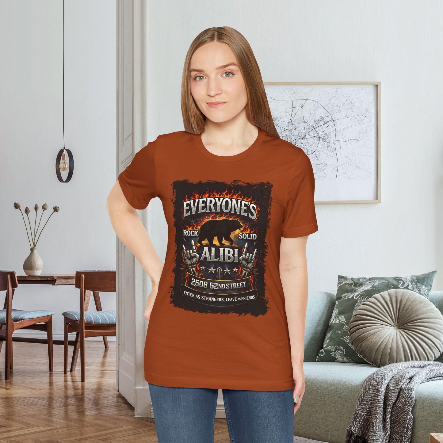 Autumn Everyone's Alibi Bear T-Shirt