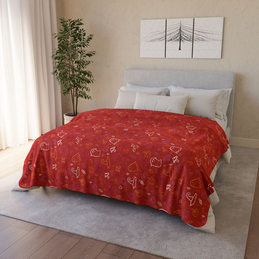 Lesbian Pride Halloween Fleece Sherpa Blanket
