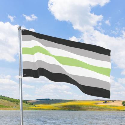 Agender Pride Flag with Grommets