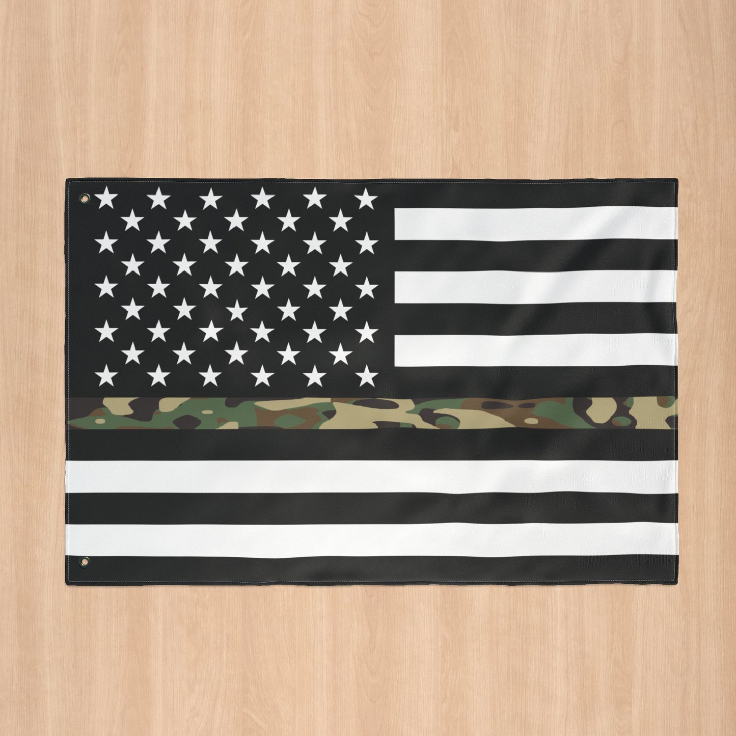 USA Thin Camo Line American Flag with Grommets