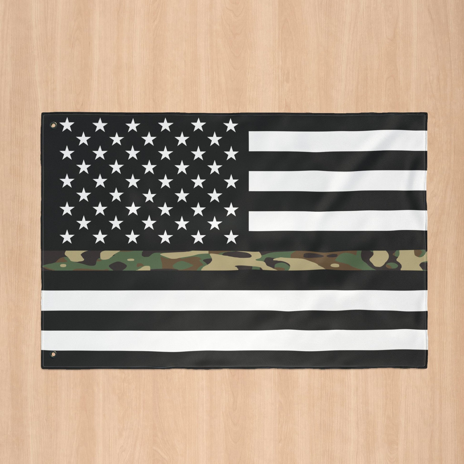 USA Thin Camo Line American Flag with Grommets