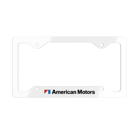 AMC Logo White Metal License Plate Frame