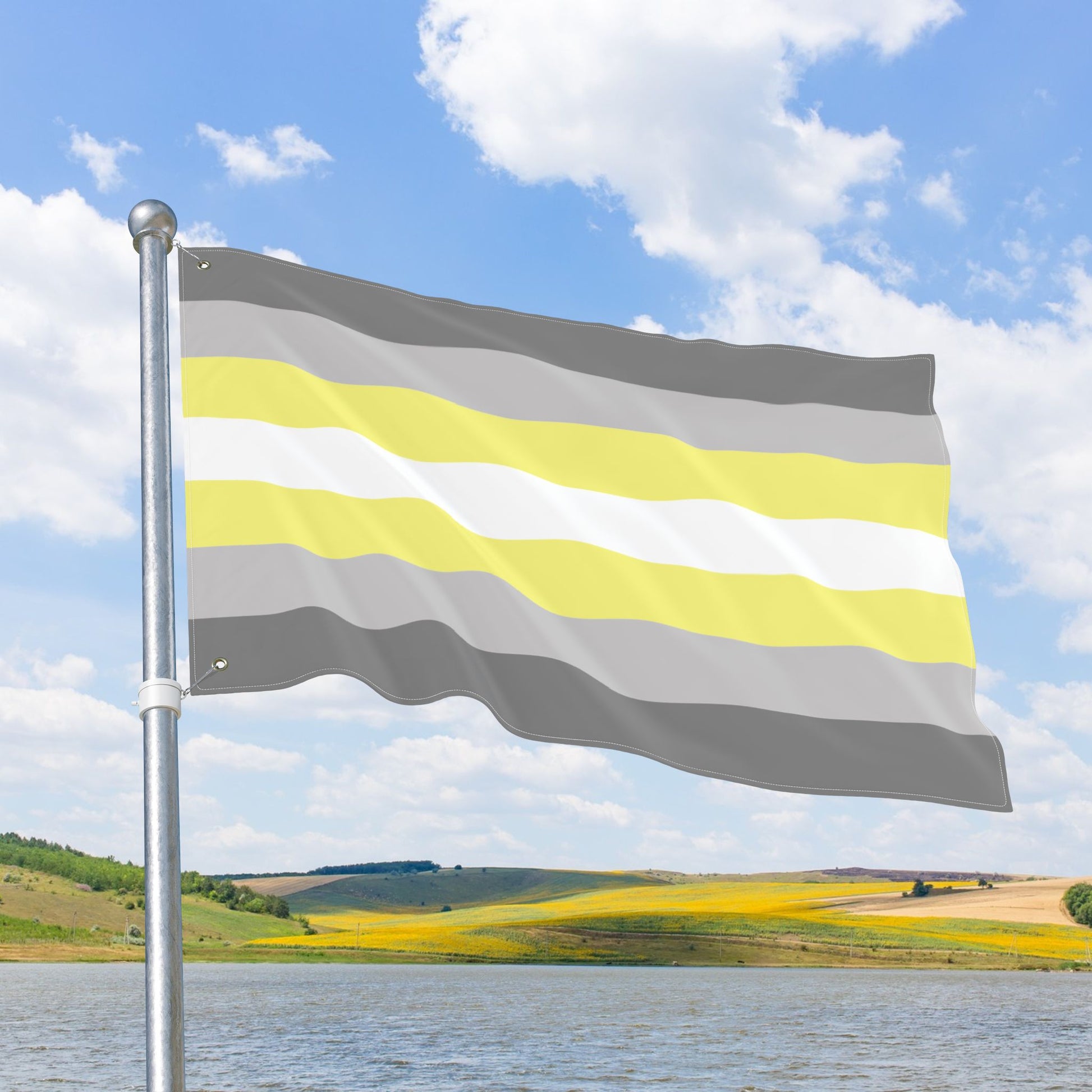 Demigender Pride Flag with Grommets