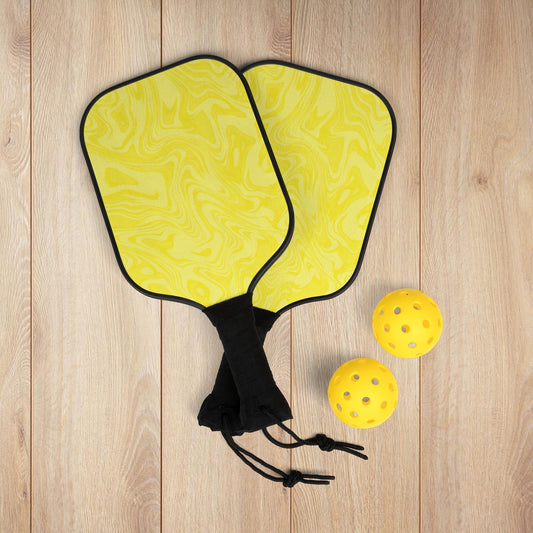 Yellow Swirl Pickleball Paddles