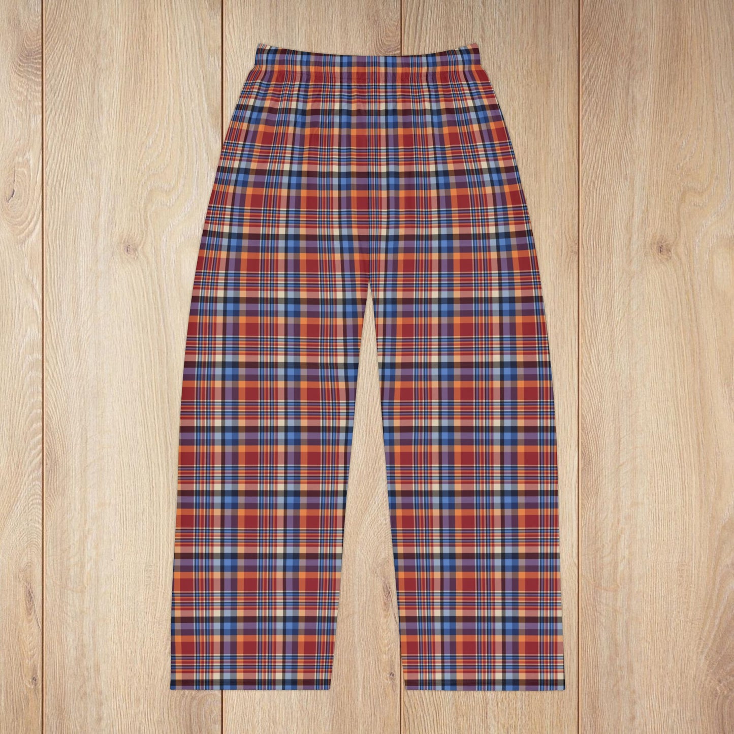 Men’s Red, Blue & Orange Ohio Plaid Pajama Pants