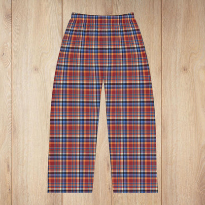 Men’s Red, Blue & Orange Ohio Plaid Pajama Pants