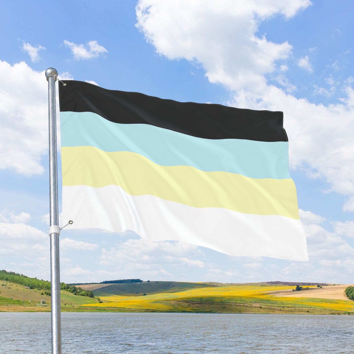 Requiesromantic 4-Stripe Pride Flag with Grommets