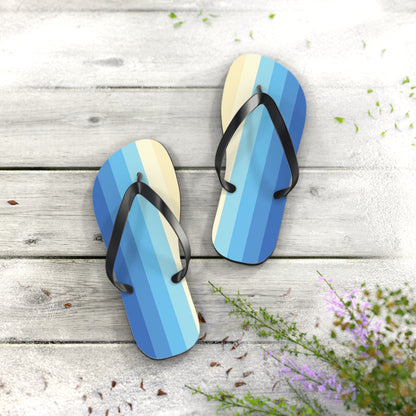 M Black sole Uranic Pride Flip Flops