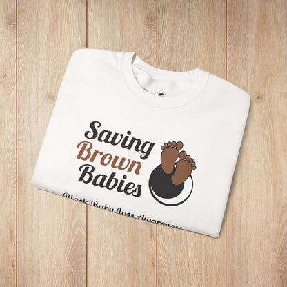 Quietly United in Loss Together Non-Profit / Saving Brown Babies Charity Crew Neck Sweatshirt, Grossesse et sensibilisation à la perte du nourrisson