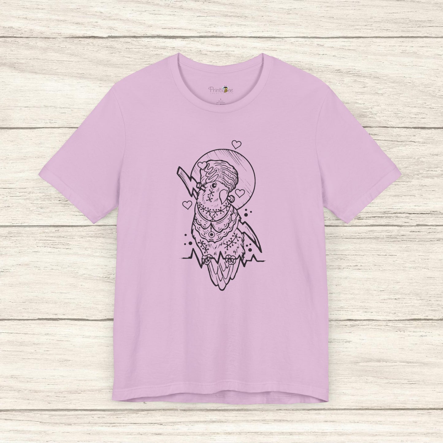 Bride of Frankenstein Lovebird, Line Art Tee