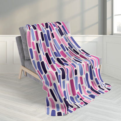 50" × 60" Omnisexual Pride Staggered Mosaic Fleece Sherpa Blanket