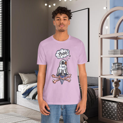 Ghost Lovebird Boo! Hand-Drawn & Hand-Colored Tee