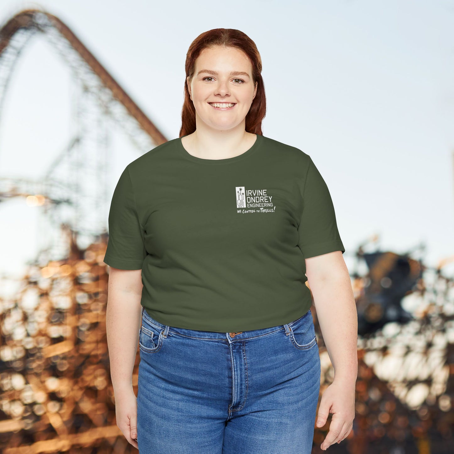 I Just Wanna Play Mini Golf & Ride Roller Coasters Tee (BACK graphic) • Irvine Ondrey Engineering