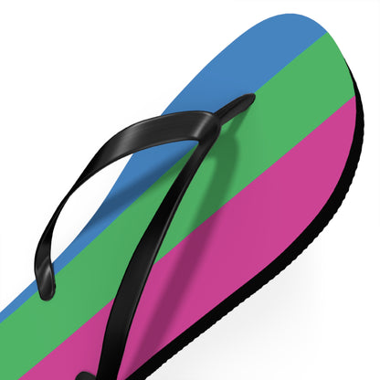 Polysexual Pride Flip Flops