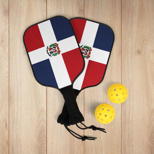 Dominican Republic Flag Pickleball Kit