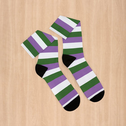 Genderqueer Pride Socks